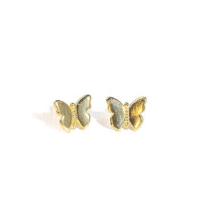 Pendientes "Mariposas". Plata con baño de oro