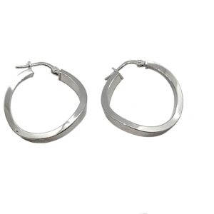 Aro "Ondulado" 24mm plata rodiada